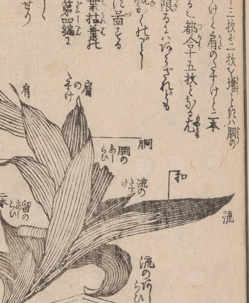 An illustration from Ikebana hayamanabi, 1851, leaf 16