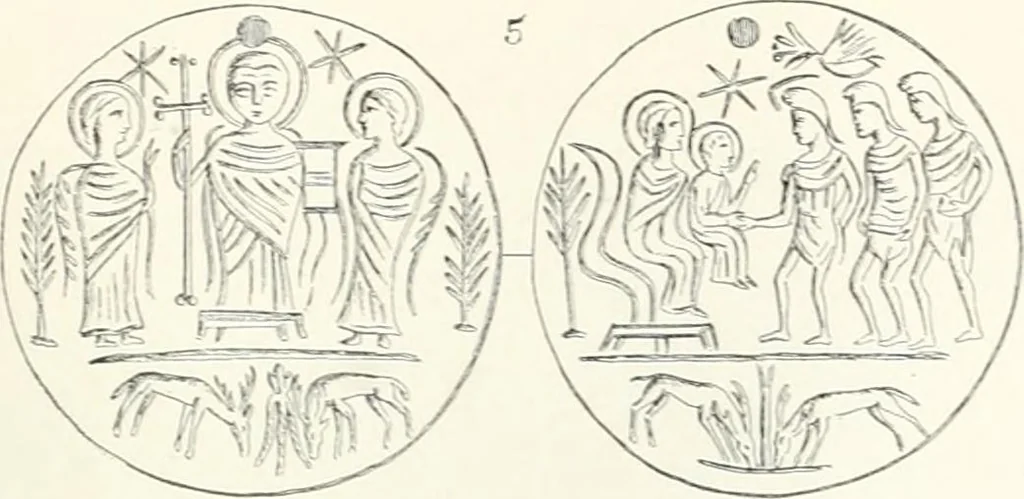 An illustration from Ikonografia Bogomateri, 1914, leaf 104