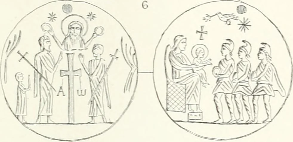 An illustration from Ikonografia Bogomateri, 1914, leaf 104