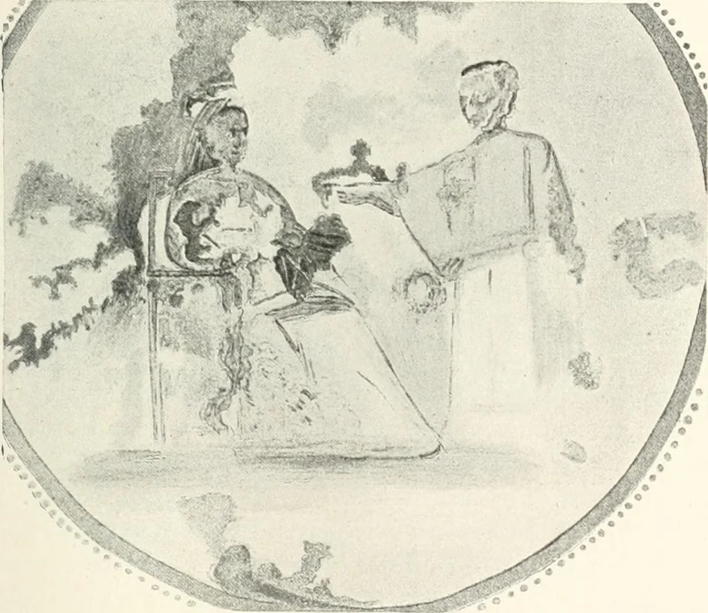 An illustration from Ikonografia Bogomateri, 1914, leaf 32
