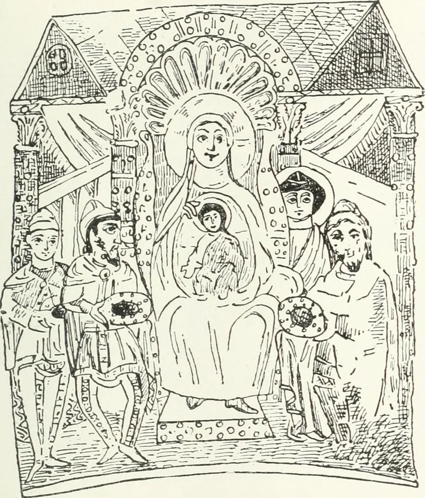 An illustration from Ikonografia Bogomateri, 1914, leaf 328