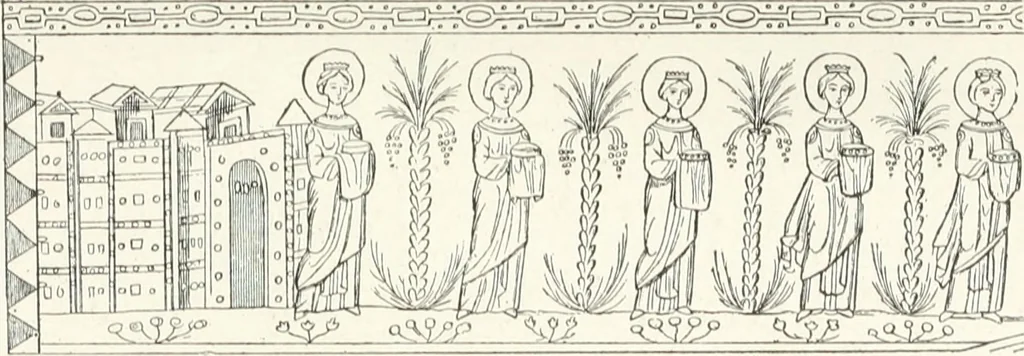 An illustration from Ikonografia Bogomateri, 1914, leaf 352