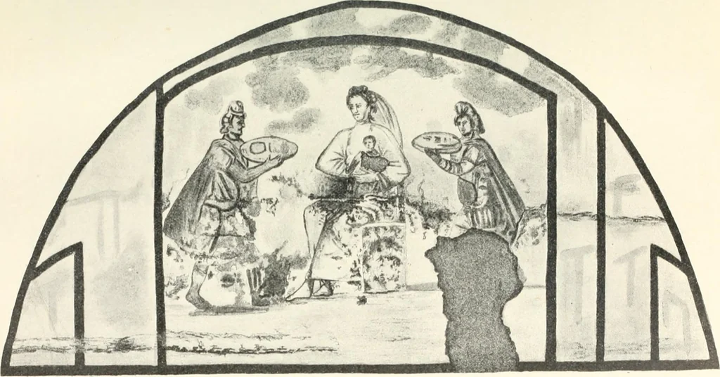 An illustration from Ikonografia Bogomateri, 1914, leaf 38