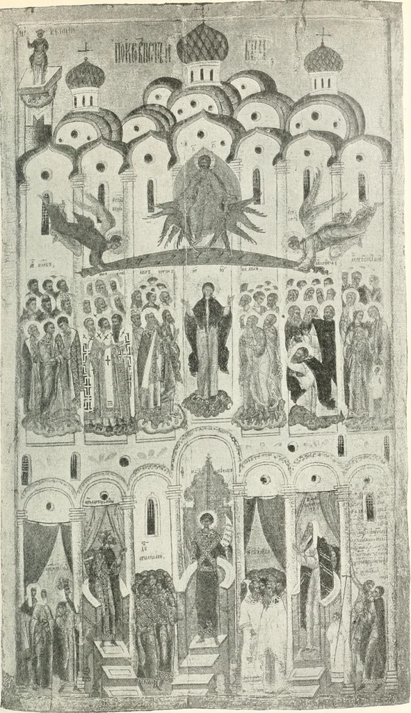 An illustration from Ikonografia Bogomateri, 1914, leaf 104
