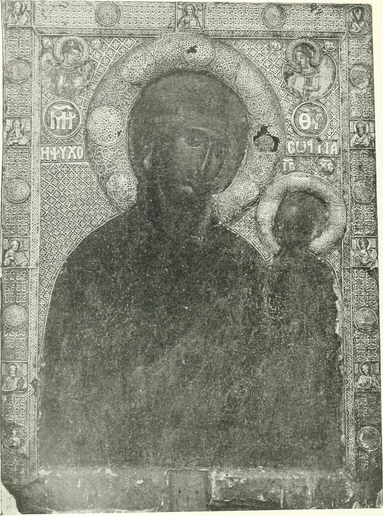An illustration from Ikonografia Bogomateri, 1914, leaf 245