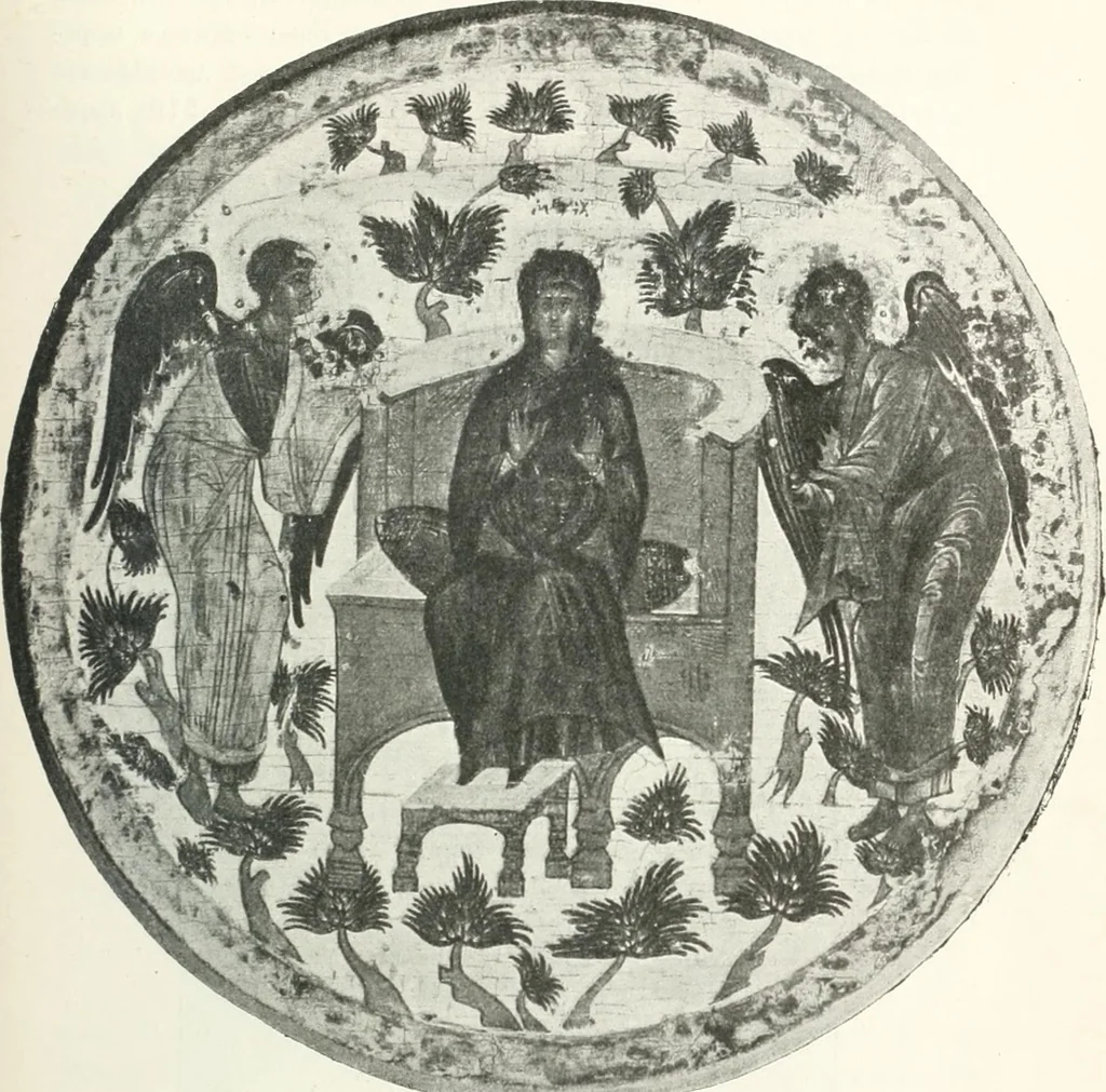 An illustration from Ikonografia Bogomateri, 1914, leaf 382