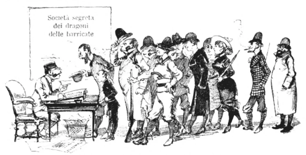 An illustration from Il 20. secolo. La conquista delle regioni aeree, 1885, leaf 413