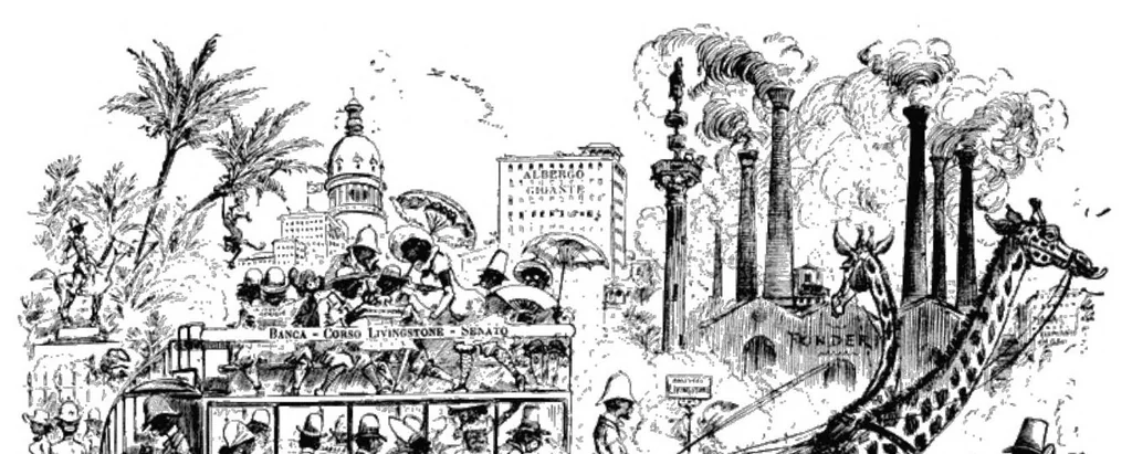 An illustration from Il 20. secolo. La conquista delle regioni aeree, 1885, leaf 549