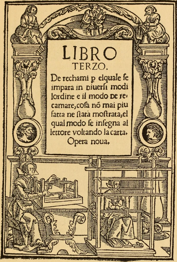 An illustration from Il Burato : libro de recami, 1909, leaf 136