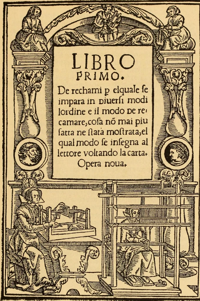 An illustration from Il Burato : libro de recami, 1909, leaf 56