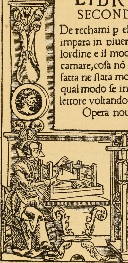 An illustration from Il Burato : libro de recami, 1909, leaf 96