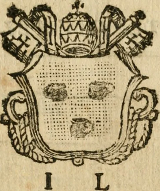 An illustration from Il Campidoglio trionfante in occasione della nobilissima caualcata fatta il dì 4. nouembre 1691 per l'eccellentissimo signor Ottauio Riari, marchese di Monte Peloso e senator di Bologna, nell'andar' a prenderui'l possesso della dignità di senator di Roma, conferitagli da nostro signore papa Innocenzo XII : colla descrizione dell'apparato fatto in Campidoglio, delle cirimonie praticate ne' palazzi, del Quirinale e dello stesso Campidoglio, e colla nota di tutte le particolarità attenenti à detta fonzione, 1691, leaf 4