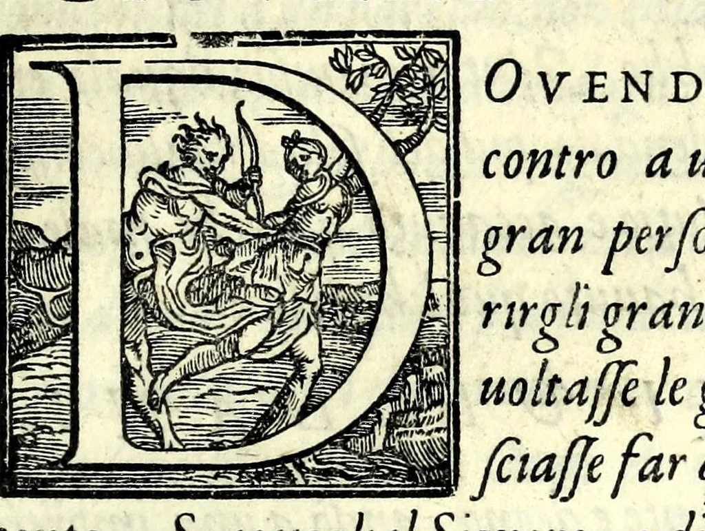 An illustration from Il cancellieri del Doni, 1562, leaf 35