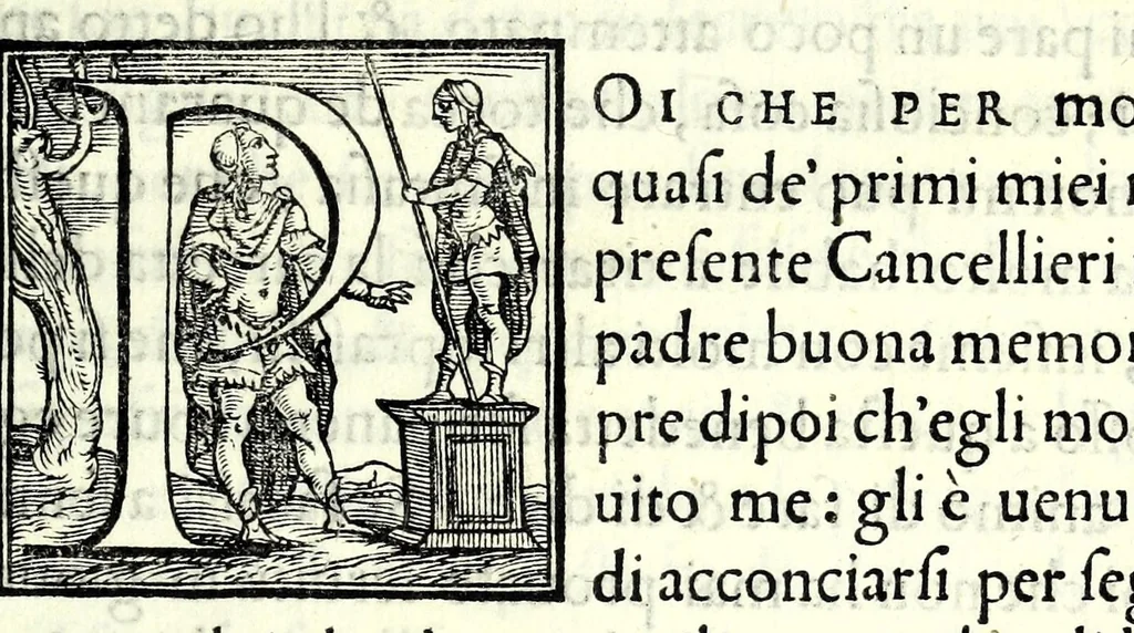 An illustration from Il cancellieri del Doni, 1562, leaf 65