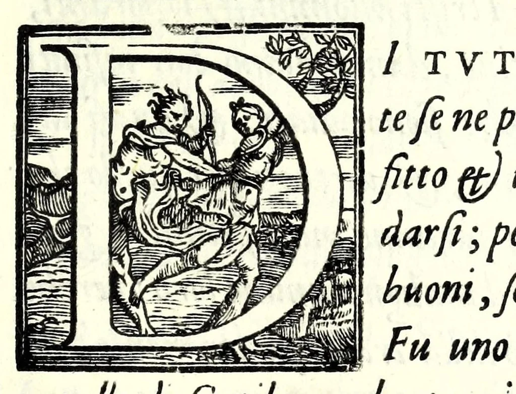 An illustration from Il cancellieri del Doni, 1562, leaf 79