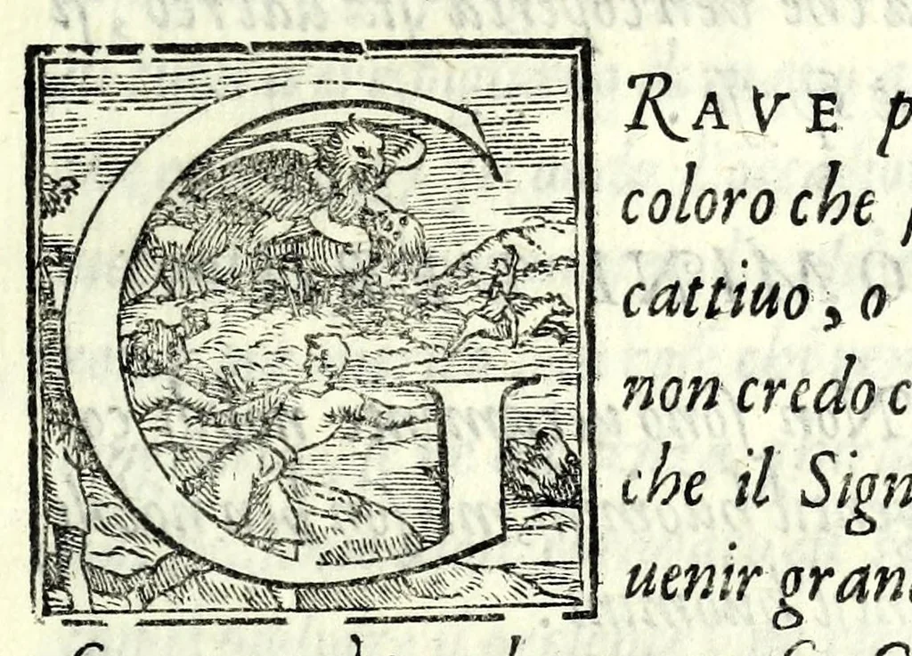 An illustration from Il cancellieri del Doni, 1562, leaf 89