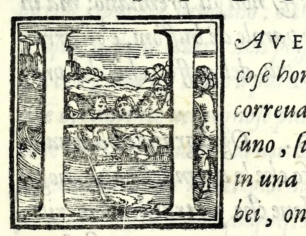 An illustration from Il cancellieri del Doni, 1562, leaf 91