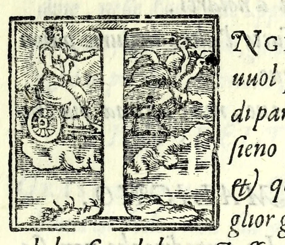 An illustration from Il cancellieri del Doni, 1562, leaf 95