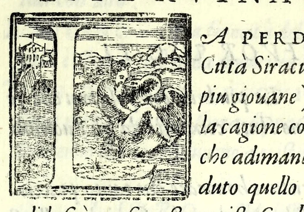 An illustration from Il cancellieri del Doni, 1562, leaf 99