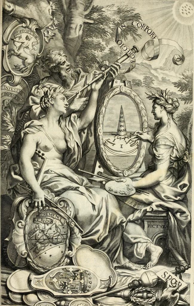 An illustration from Il cannocchiale aristotelico, o sia, Idea dell'arguta et ingeniosa elocutione : che serue à tutta l'arte oratoria, lapidaria, et simbolica, 1670, leaf 6