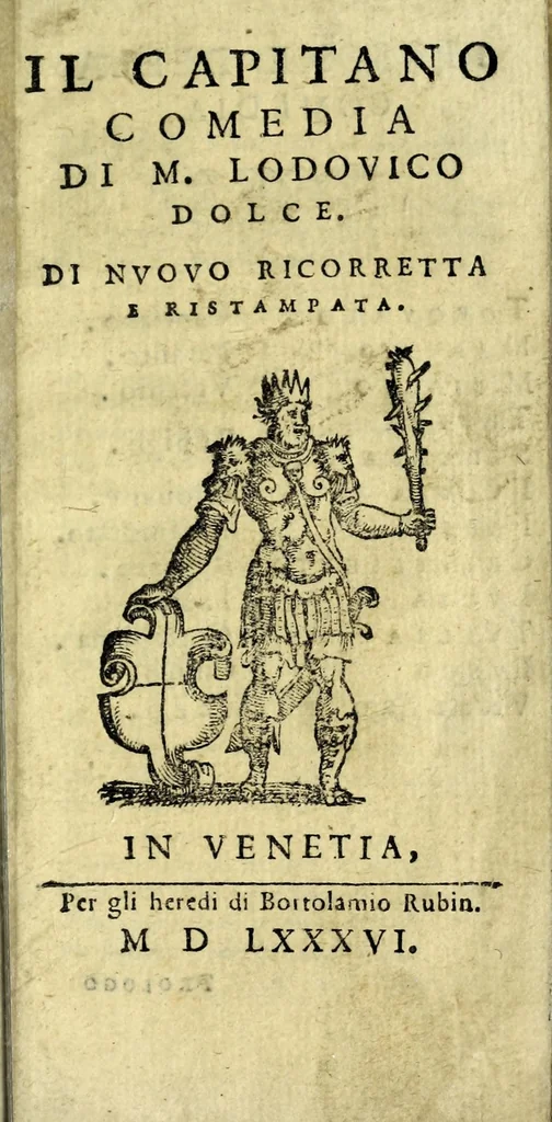 An illustration from Il capitano : comedia, 1586, leaf 5