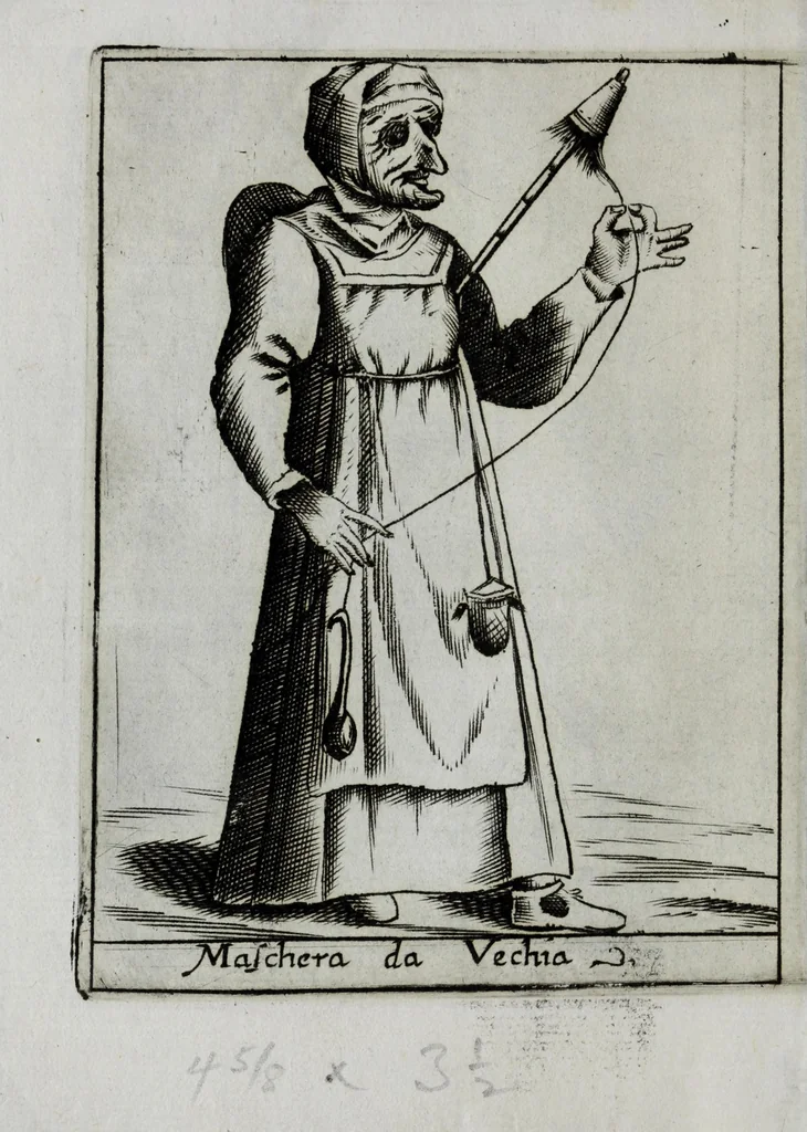An illustration from Il carnevale italiano mascherato : que si veggono in figura varie inuentione de capritii, 1642, leaf 46