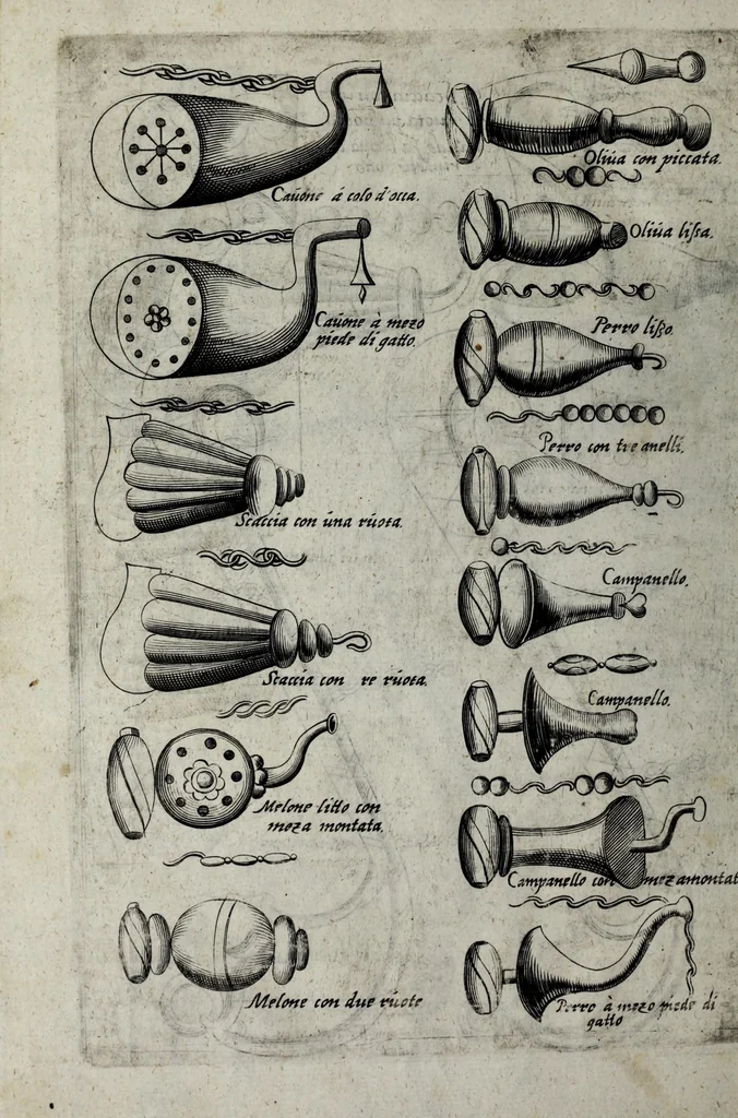 An illustration from Il cauallo da maneggio. Libro. Dove si tratta della nobilissima virtu del caualcare, come il cauagliere deue star' à cauallo, acciò sia chiamato perfetto cauagliere, amato e stimato da tutti; come si deue domar' il cauallo, gouernare, inferrare, imbrigliare, am̃aestrare; in che tempo si deuono pigliar li poledri per ammaestrarli di tempo in tempo, e di scola in scola. Della razza dei stalloni, de pelami; de segni buoni, et cattiui; & in fine dei remedij ad' ogni sorte d'infirmità che puol accader' al cauallo. Diviso in tre parti, nella prima si tratta del conoscer li caualli; nella seconda il modo di caualcare; nella terza il modo di medicar' ogni sorte d'infirmità; con tre tauole .., 1650, leaf 88