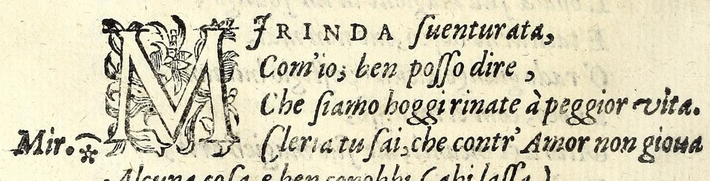 An illustration from Il Clorindo, tragedia pastorale, 1604, leaf 152