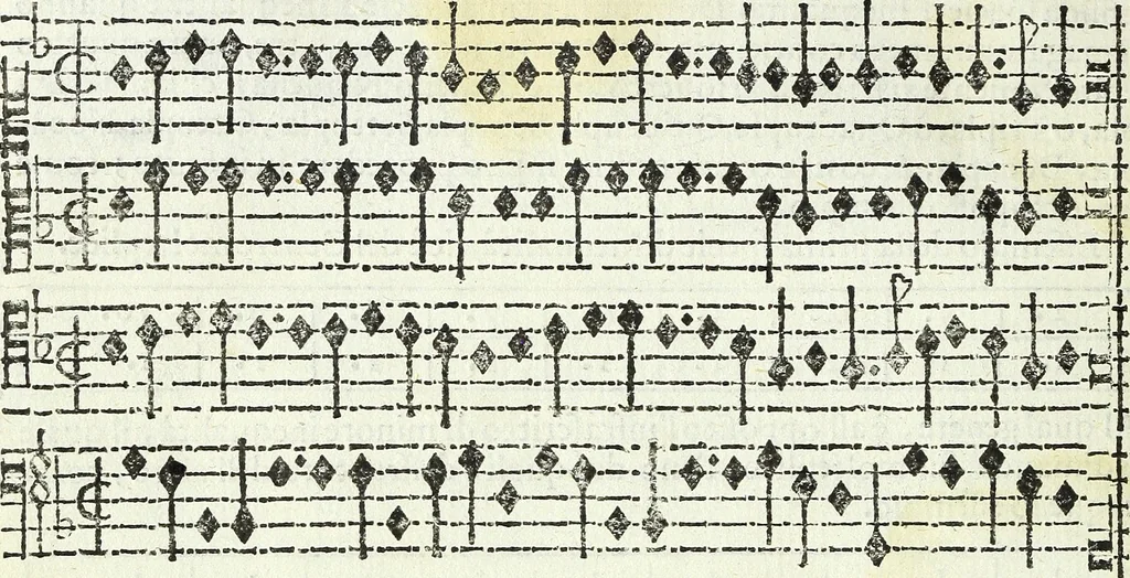 An illustration from Il compendio della mvsica, nel qvale brevemente si tratta dell' arte del contrapunto, diviso in qvatro libri, 1588, leaf 143