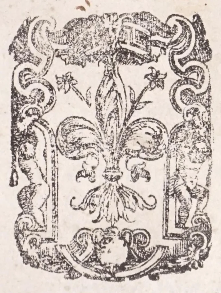 An illustration from Il conuito, ouero, Discorsi di quelle materie che al conuito s'appartengono : doue s'hanno strettamente, e con ordine diligente la diffinitione l'origine, la materia, il luogo, il tempo, l'apparato, i ministri, le feste, i giuochi, i ragionamenti, le circostanze, gl'effetti le deità, & imagini numi tutelari de'conuiti ... : con l'vso di varie nattioni di Greci, Romani, Egittij, Persiani, Ebrei, et d'altri, tanto de gl'antichi quanto de nostri tempi : e con vn discorso, a qual parte della filosofia si subordini il conuito, 1615, leaf 5