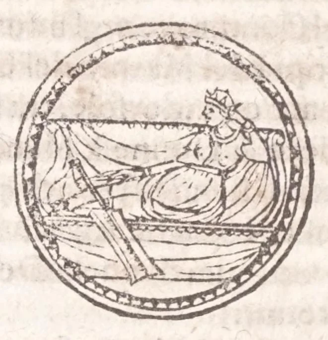 An illustration from Il conuito, ouero, Discorsi di quelle materie che al conuito s'appartengono : doue s'hanno strettamente, e con ordine diligente la diffinitione l'origine, la materia, il luogo, il tempo, l'apparato, i ministri, le feste, i giuochi, i ragionamenti, le circostanze, gl'effetti le deità, & imagini numi tutelari de'conuiti ... : con l'vso di varie nattioni di Greci, Romani, Egittij, Persiani, Ebrei, et d'altri, tanto de gl'antichi quanto de nostri tempi : e con vn discorso, a qual parte della filosofia si subordini il conuito, 1615, leaf 66