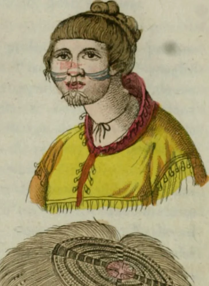 An illustration from Il costume antico e moderno, o, storia del governo, della milizia, della religione, delle arti, scienze ed usanze di tutti i popoli antichi e moderni, provata coi monumenti dell'antichità e rappresentata cogli analoghi disegni dal dottor Giulio Ferrario : America, 1826, leaf 101