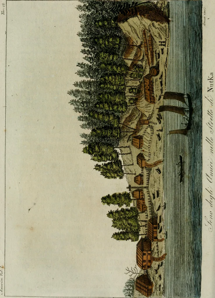 An illustration from Il costume antico e moderno, o, storia del governo, della milizia, della religione, delle arti, scienze ed usanze di tutti i popoli antichi e moderni, provata coi monumenti dell'antichità e rappresentata cogli analoghi disegni dal dottor Giulio Ferrario : America, 1826, leaf 147