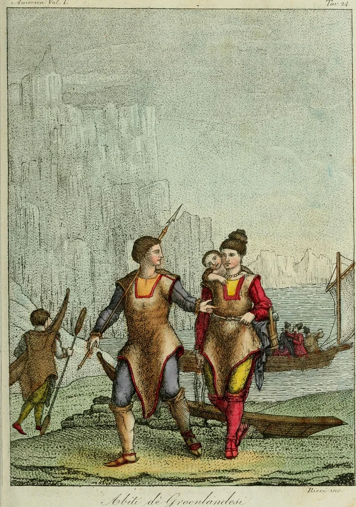 An illustration from Il costume antico e moderno, o, storia del governo, della milizia, della religione, delle arti, scienze ed usanze di tutti i popoli antichi e moderni, provata coi monumenti dell'antichità e rappresentata cogli analoghi disegni dal dottor Giulio Ferrario : America, 1826, leaf 248