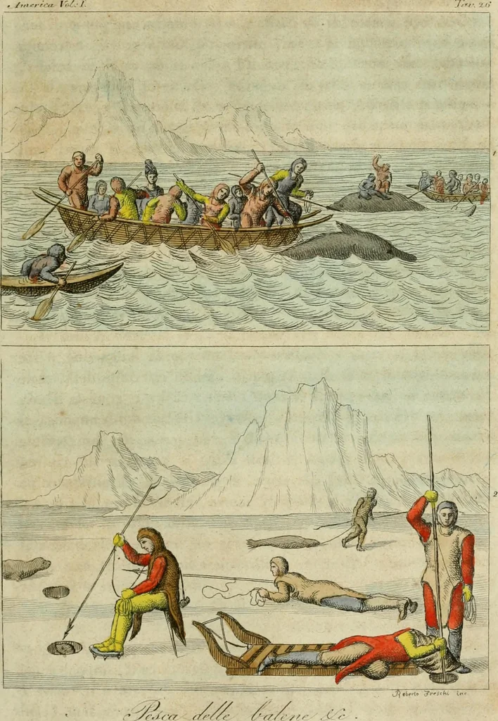 An illustration from Il costume antico e moderno, o, storia del governo, della milizia, della religione, delle arti, scienze ed usanze di tutti i popoli antichi e moderni, provata coi monumenti dell'antichità e rappresentata cogli analoghi disegni dal dottor Giulio Ferrario : America, 1826, leaf 256