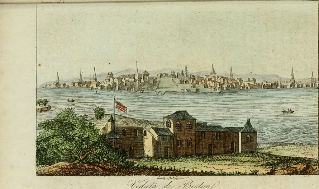 An illustration from Il costume antico e moderno, o, storia del governo, della milizia, della religione, delle arti, scienze ed usanze di tutti i popoli antichi e moderni, provata coi monumenti dell'antichità e rappresentata cogli analoghi disegni dal dottor Giulio Ferrario : America, 1826, leaf 442