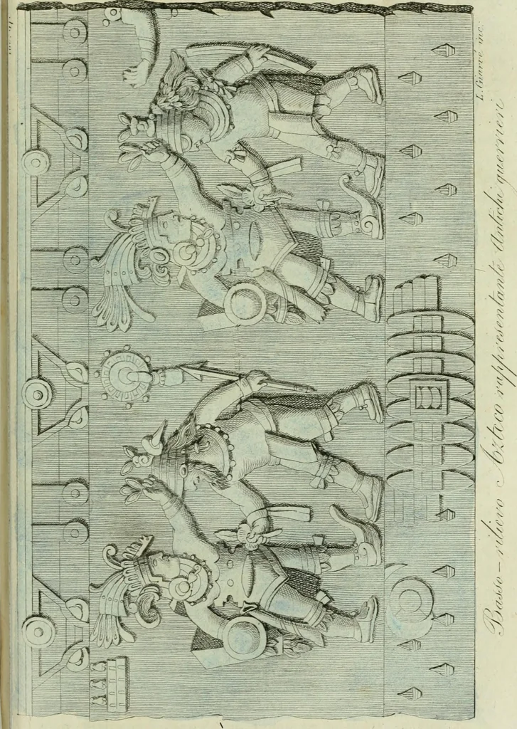 An illustration from Il costume antico e moderno, o, storia del governo, della milizia, della religione, delle arti, scienze ed usanze di tutti i popoli antichi e moderni, provata coi monumenti dell'antichità e rappresentata cogli analoghi disegni dal dottor Giulio Ferrario : America, 1826, leaf 738