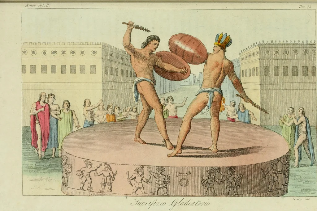 An illustration from Il costume antico e moderno, o, storia del governo, della milizia, della religione, delle arti, scienze ed usanze di tutti i popoli antichi e moderni, provata coi monumenti dell'antichità e rappresentata cogli analoghi disegni dal dottor Giulio Ferrario : America, 1826, leaf 772