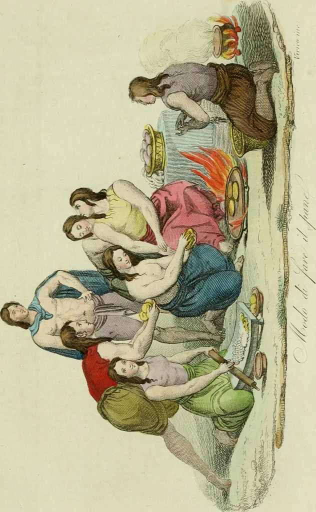 An illustration from Il costume antico e moderno, o, storia del governo, della milizia, della religione, delle arti, scienze ed usanze di tutti i popoli antichi e moderni, provata coi monumenti dell'antichità e rappresentata cogli analoghi disegni dal dottor Giulio Ferrario : America, 1826, leaf 820