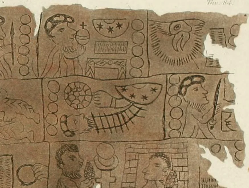 An illustration from Il costume antico e moderno, o, storia del governo, della milizia, della religione, delle arti, scienze ed usanze di tutti i popoli antichi e moderni, provata coi monumenti dell'antichità e rappresentata cogli analoghi disegni dal dottor Giulio Ferrario : America, 1826, leaf 829