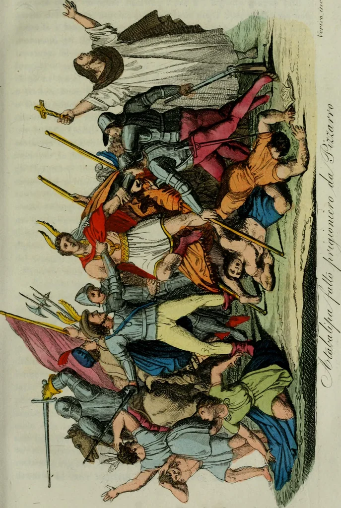 An illustration from Il costume antico e moderno, o, storia del governo, della milizia, della religione, delle arti, scienze ed usanze di tutti i popoli antichi e moderni, provata coi monumenti dell'antichità e rappresentata cogli analoghi disegni dal dottor Giulio Ferrario : America, 1826, leaf 117