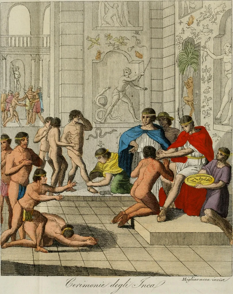 An illustration from Il costume antico e moderno, o, storia del governo, della milizia, della religione, delle arti, scienze ed usanze di tutti i popoli antichi e moderni, provata coi monumenti dell'antichità e rappresentata cogli analoghi disegni dal dottor Giulio Ferrario : America, 1826, leaf 170