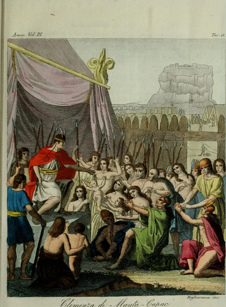 An illustration from Il costume antico e moderno, o, storia del governo, della milizia, della religione, delle arti, scienze ed usanze di tutti i popoli antichi e moderni, provata coi monumenti dell'antichità e rappresentata cogli analoghi disegni dal dottor Giulio Ferrario : America, 1826, leaf 173
