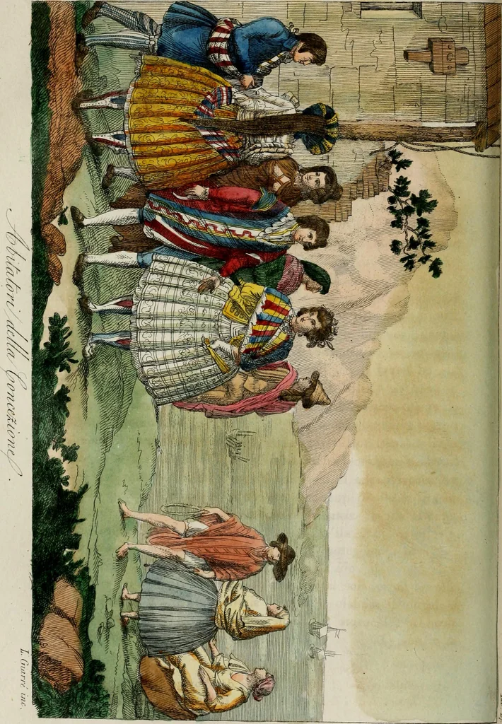 An illustration from Il costume antico e moderno, o, storia del governo, della milizia, della religione, delle arti, scienze ed usanze di tutti i popoli antichi e moderni, provata coi monumenti dell'antichità e rappresentata cogli analoghi disegni dal dottor Giulio Ferrario : America, 1826, leaf 272