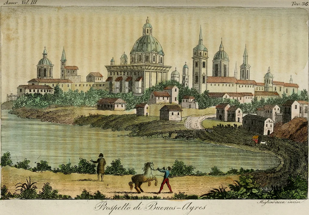 An illustration from Il costume antico e moderno, o, storia del governo, della milizia, della religione, delle arti, scienze ed usanze di tutti i popoli antichi e moderni, provata coi monumenti dell'antichità e rappresentata cogli analoghi disegni dal dottor Giulio Ferrario : America, 1826, leaf 352