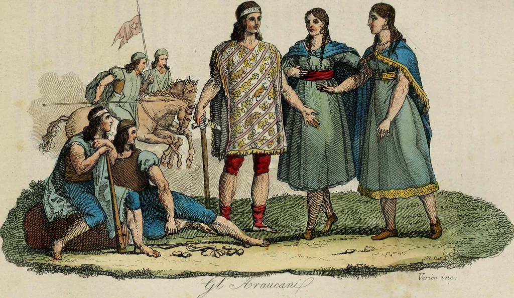 An illustration from Il costume antico e moderno, o, storia del governo, della milizia, della religione, delle arti, scienze ed usanze di tutti i popoli antichi e moderni, provata coi monumenti dell'antichità e rappresentata cogli analoghi disegni dal dottor Giulio Ferrario : America, 1826, leaf 366