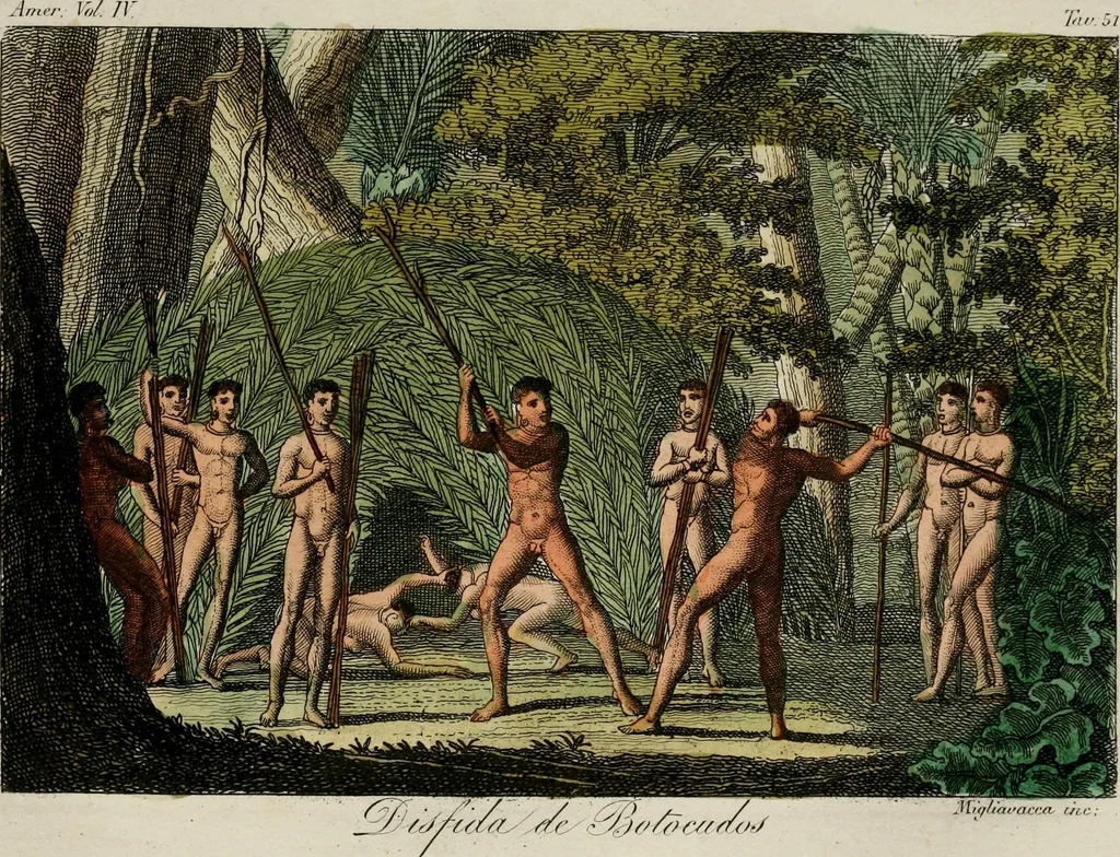 An illustration from Il costume antico e moderno, o, storia del governo, della milizia, della religione, delle arti, scienze ed usanze di tutti i popoli antichi e moderni, provata coi monumenti dell'antichità e rappresentata cogli analoghi disegni dal dottor Giulio Ferrario : America, 1826, leaf 502