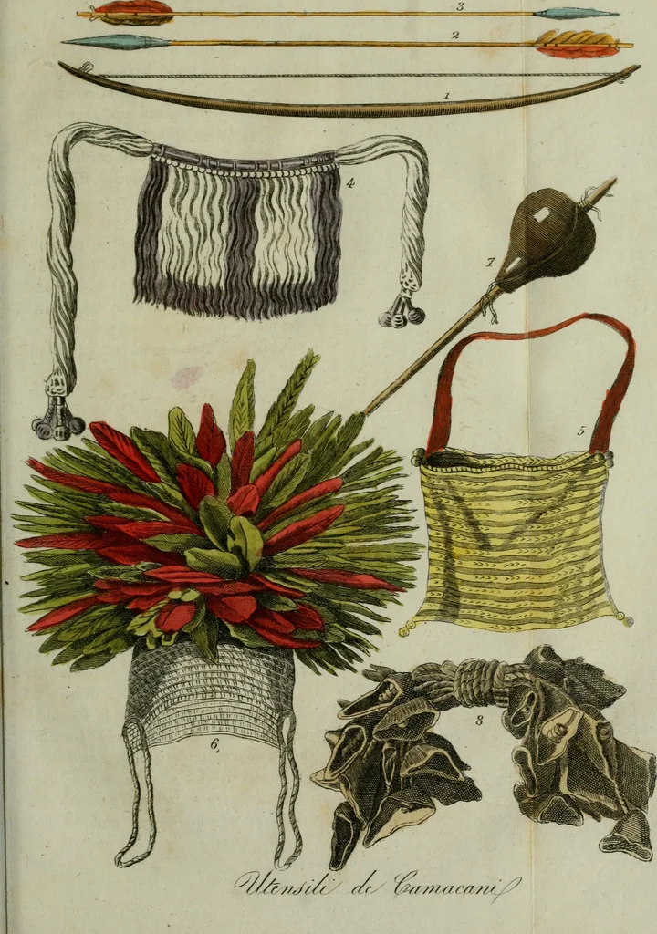 An illustration from Il costume antico e moderno, o, storia del governo, della milizia, della religione, delle arti, scienze ed usanze di tutti i popoli antichi e moderni, provata coi monumenti dell'antichità e rappresentata cogli analoghi disegni dal dottor Giulio Ferrario : America, 1826, leaf 511