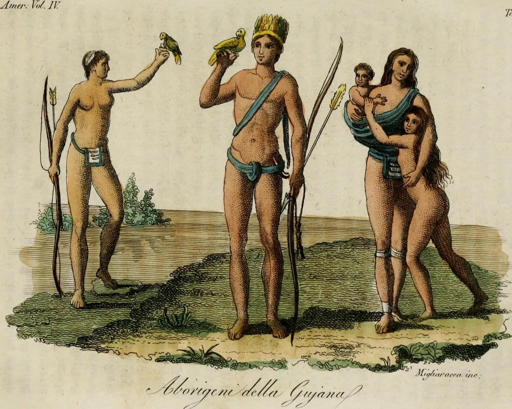 An illustration from Il costume antico e moderno, o, storia del governo, della milizia, della religione, delle arti, scienze ed usanze di tutti i popoli antichi e moderni, provata coi monumenti dell'antichità e rappresentata cogli analoghi disegni dal dottor Giulio Ferrario : America, 1826, leaf 578