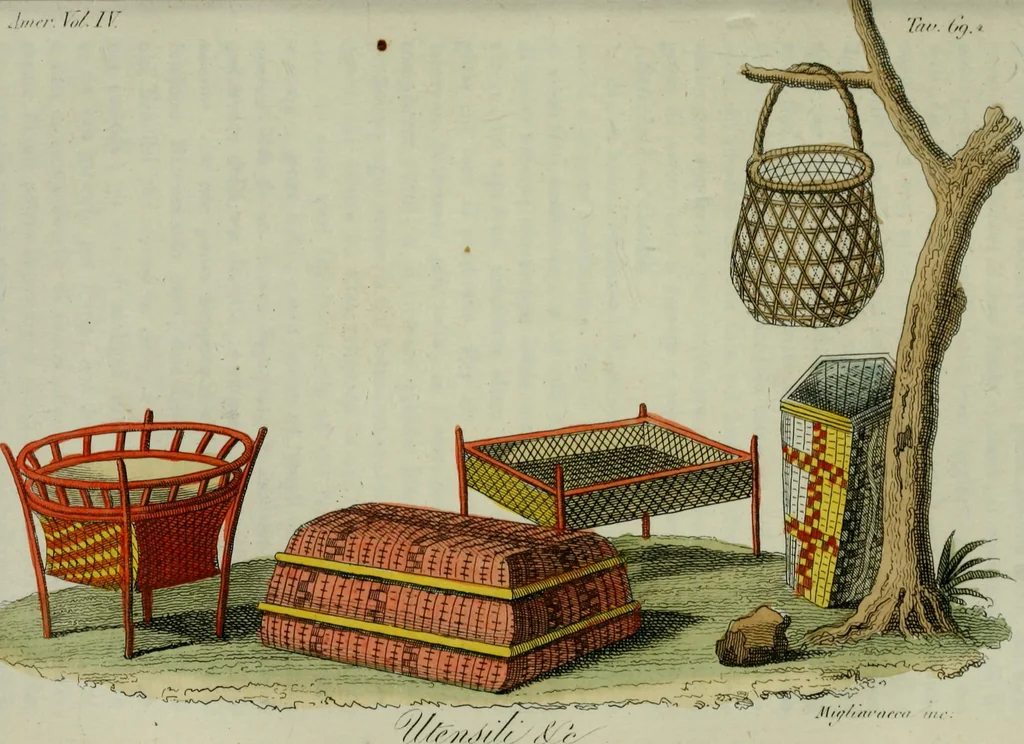 An illustration from Il costume antico e moderno, o, storia del governo, della milizia, della religione, delle arti, scienze ed usanze di tutti i popoli antichi e moderni, provata coi monumenti dell'antichità e rappresentata cogli analoghi disegni dal dottor Giulio Ferrario : America, 1826, leaf 661